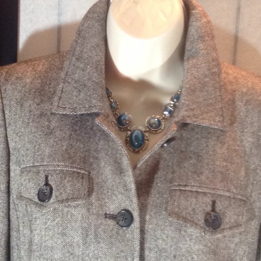 Michael Kors brown tweed jacket - Picture 2 of 7